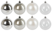 Набор шаров 8шт 8см жемчужный+серебро SYQA-012246 Набор шаров 8шт 8см жемчужный+серебро SYQA-012246