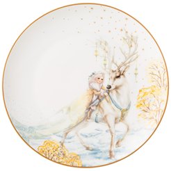 Тарелка закусочная Lefard Снежная королева Герда, Олень 20,5см фарфор