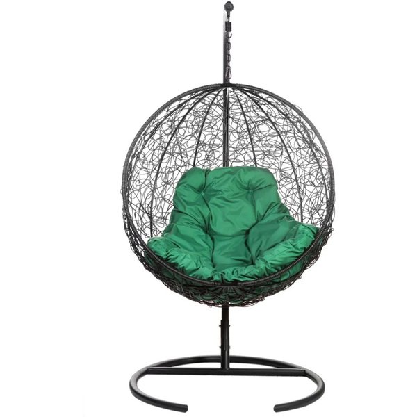 Кресло подвесное Орион,подушка зеленая