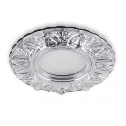 Светильник точечный с LED подсветкой CD908 15LED MR16 G5.3 прозрачный хром