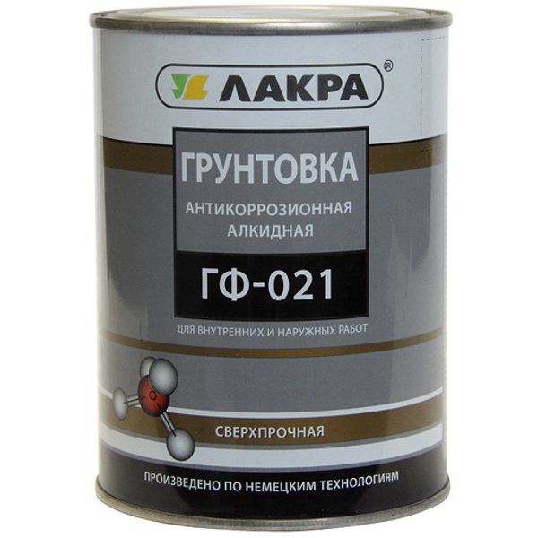 Грунт ГФ-021 антикоррозионный ЛАКРА серый (1кг)