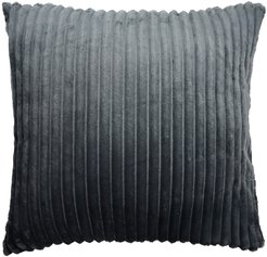Подушка декоративная 45х45см Велсофт полоски, графит