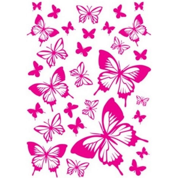 Наклейка декоративная Декоретто Розовые бабочки AE 4002 L