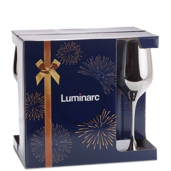 Набор бокалов д/красного вина Luminarc Celeste Сияющий графит 350мл 6шт стекло