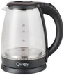 Чайник электрический Qually ZY-303/308 1500Вт 1,8л стекло, черный