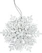 Украшение подвесное Снежинка Классика белый глиттер 120х40мм Украшение подвесное Снежинка Классика белый глиттер 120х40мм