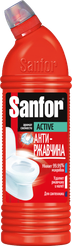 Средство чистящее д/туалета Sanfor 750мл Аctive антиржавчина, Антибактериальное