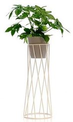 Подставка для цветов Лофт на 1 горшок 29х28см h71см, металл, белый, 66-405