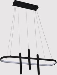 Люстра светодиодная 70W+9W Radiante 2860-1L+3P BK с пультом ДУ