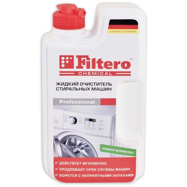 Очиститель д/стиральных машин Filtero 250мл 902