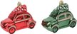 Набор украшений Машинки 2шт 10х7,5см красный+зеленый, SYQD1-0124001