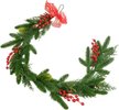 Гирлянда-хвоя искусственная 120см с декором и красным бантом ПЭ SYTT-0925087
