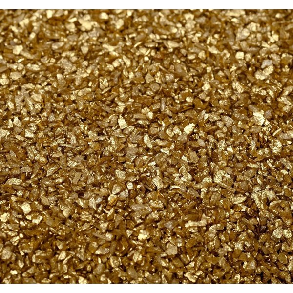 Грунт Золотистый металлик декоративный песок кварцевый 250г фр. 0,5-1мм 5080261
