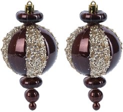 Набор украшений 2шт 14,5см кофе SYQF-012220