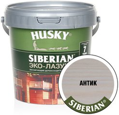 Антисептик HUSKY SIBERIAN ЭКО-ЛАЗУРЬ полуматовый Антик (0,9л)