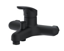 Смеситель для ванны MITTE EASY BLACK ESB01BS в комплекте с душевыми аксессуарами