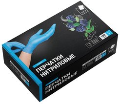 Перчатки нитриловые А.Д.М. L 100шт стандарт, голубые