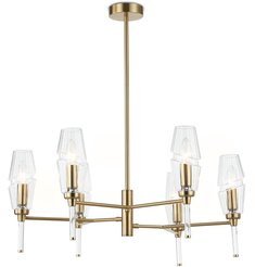 Светильник на штанге LH55201/6 BS/CL латунь/прозрачный E14х6 max 40W D660х520мм