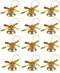 Набор украшений Колокольчики 12шт 2,5х1,8см, цвет: золото, SYLDA-512117