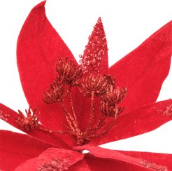 Цветок декоративный 24см красный 23436