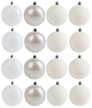 Набор шаров 16шт 8см жемчужный+белый SYQA-012278