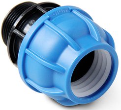 Муфта компрессионная ПНД Pro Aqua UNIO d32x1" наружная резьба