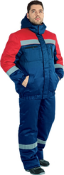 Костюм зимний Байкал с п/к (т/синий+красный) р.48-50/170-176