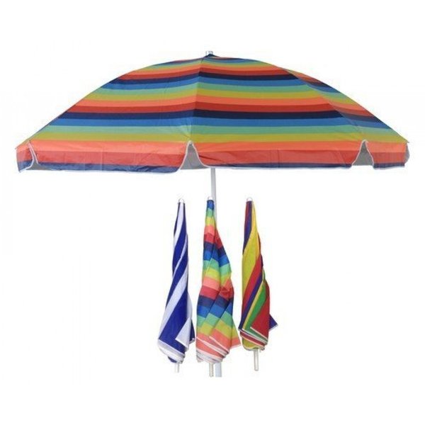 Зонт пляжный Garden story d2,0м h1,9м стойка d25мм, полиэстер 170г, разноцветный