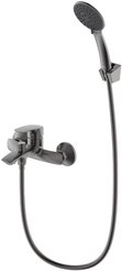 Смеситель для ванны Milardo Rora RORGM00M02 в комплекте с душевыми аксессуарами, графит