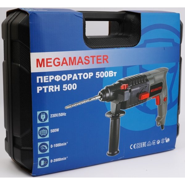 Перфоратор Megamaster PTRH 500,500Вт, 1.5Дж
