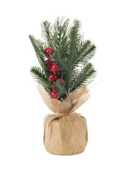 Украшение настольное 25см с шишкой и красными ягодами, SYSPS-0823162