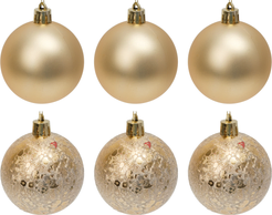 Набор шаров 6шт 6см золото SYQA-0125265