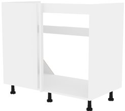 Корпус шкафа напольный угловой под мойку Микс 90,7х82х55,6см Белый