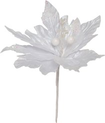 Цветок декоративный 26см белый SYSDH-B3025291