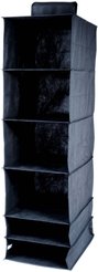 Кофр подвесной д/хранения Qually 6 секций 35x45x125см черный