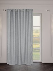 Штора готовая Рустикаль 200х260 серый на люверсах