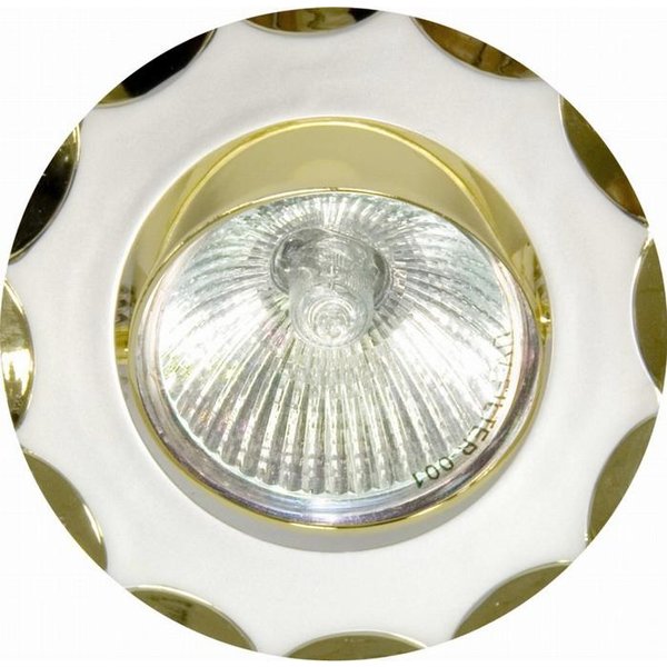 Светильник точ.703 MR16 жемчужное серебро-золото