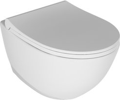 Унитаз подвесной Quarter Bath Concorde безободковый с сиденьем дюропласт, микролифт, быстросъем