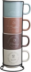 Набор кружек Lefard Coffee Mania 4шт 360мл фарфор