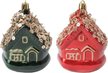 Набор украшений Домики 2шт 10х8,5см красный+зеленый, SYQD1-0124010 Набор украшений Домики 2шт 10х8,5см красный+зеленый, SYQD1-0124010