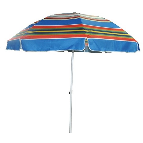 Зонт пляжный Garden story d2,4м h2,2м стойка d25мм, полиэстер 170г, разноцветный