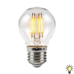 Лампа светодиодная филамент 12Вт 220В Camelion LED12-G45-FL 830 E27 шар