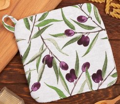 Прихватка Доляна Olives 19х19см, 100% хл, ватин 250 г/м2
