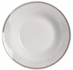 Тарелка суповая Fioretta Crispin 20см белый, фарфор 