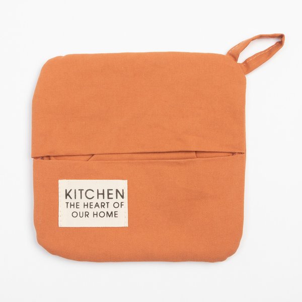 Набор кухонный Этель Kitchen оранжевый (прихватка 19х19, прихватка-рукавица 18х29)