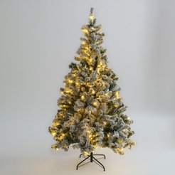 Ель искусственная Хлоя 180см, флокированная, 240LED, ПВХ