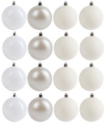 Набор шаров 16шт 8см жемчужный+белый SYQA-012278