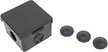Коробка распаячная ЭРА KOR-65-65-50-4g-B 65х65х50мм черная IP54 открытого монтажа 