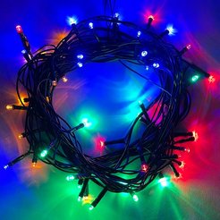 Электрогирлянда Нить мультиколор 8 режимов LED 50 5м ЭРА