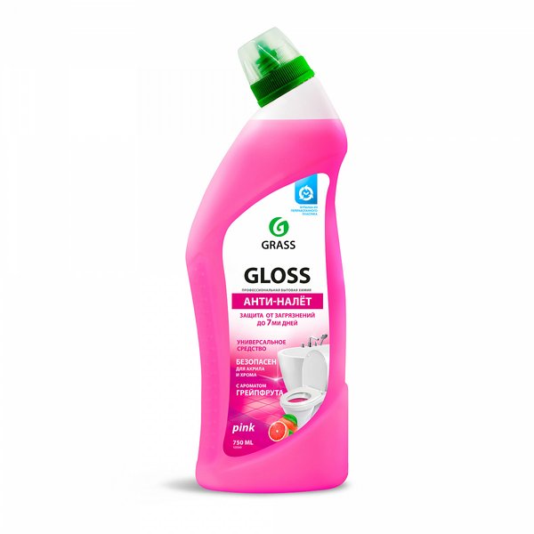 Гель чистящий д/ванны и туалета GraSS Gloss pink 750мл